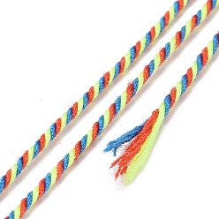 Colorido Cordón de algodón, cuerda trenzada, con carrete de papel, para colgar en la pared, artesanías, envoltorio de regalo, colorido, 1.5 mm, aproximadamente 21.87 yardas (20 m) / rollo