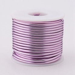 Púrpura Media Alambre de aluminio redondo, púrpura medio, 9 calibre, 3 mm, aproximadamente 55.77 pies (17 m) / rollo