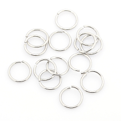 Stainless Steel Color 304 Stainless Steel Open Jump Rings, Stainless Steel Color, 18 Gauge, 10x1mm, Inner Diameter: 8mm, about 1500pcs/bag