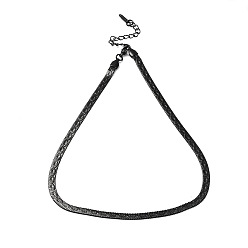 Gunmetal 304 Stainless Steel Herringbone Chain Necklace, Gunmetal, 15.75 inch(40cm)