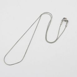 Stainless Steel Color 304 Stainless Steel Necklaces, with Lobster Claw Clasps Men's Herringbone Chain Necklaces, Stainless Steel Color, 17.7 inch(45cm)
