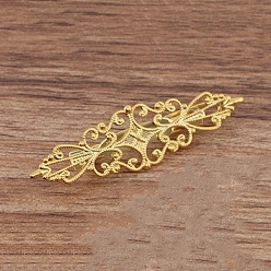 Oro Pasador de pelo de flor de hierro, declaración del titular de la cola de caballo, accesorios para el cabello para mujeres, dorado, 35 mm