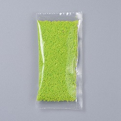 Jaune Vert Poudre de mousse décorative, pour terrariums, remplissage de matériau de résine époxy bricolage, jaune vert, sac d'emballage: 125x60x8 mm