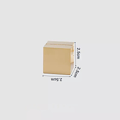 Golden Brass Place Card Holder, for Wedding Decoration, Cube, Golden, 25x25x25mm