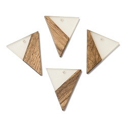 Chameau Lueur lumineuse dans le pendentif en bois et résine sombre, charmes de triangle, chameau, 37x31x3mm, Trou: 2mm