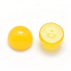 Agate Jaune Cabochons en agate jaune naturelle, demi-tour, 10x4~5mm