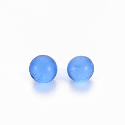 Bleu Foncé Perles acryliques transparentes, sans trou, ronde, bleu foncé, 3.5mm, environ17000 pcs / 500 g