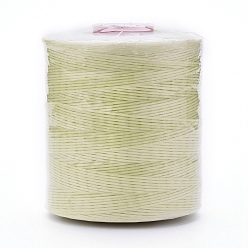 Light Goldenrod Yellow Waxed Polyester Cord for Jewelry Making, Flat, Light Goldenrod Yellow, 0.7mm, about 743.65 yards(680m)/roll