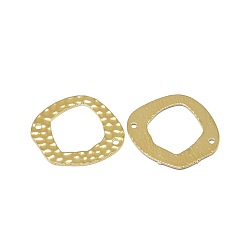 Light Gold Alloy Links connectors, Long-Lasting Plated, Ring, Bumpy, Light Gold, 26x24x0.8mm, Hole: 1.4mm