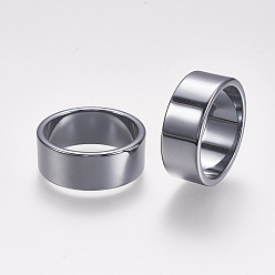 Немагнитные Гематит Немагнитный синтетический гематит кольцо, первоначальный цвет, размер США 12 3/4 (22 мм)