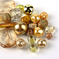 Peru Acrylic Beads, Mixed Shapes, Peru, 5.5~28x6~20x3~11mm, Hole: 1~5mm