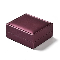 Rosa Viejo Cajas de almacenamiento de collares con colgantes de tela, cajas de embalaje de joyería con esponja en el interior, Rectángulo, rosa viejo, 8.5x7.4x4 cm