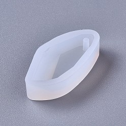 Blanc Moules en silicone, moules de résine, pour la résine UV, fabrication de bijoux en résine époxy, nuggets, blanc, 38x19x11mm