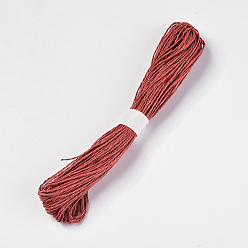FireBrick Paper Cords String, for Jewelry Making, 2-Ply, FireBrick, 2mm, about 32.8 yards(30m)/bundle