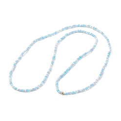 Light Sky Blue Jewelry Waist Bead, Body Chain, Glass Seed Beaded Belly Chain, Bikini Jewelry for Woman Girl, Light Sky Blue, 770mm