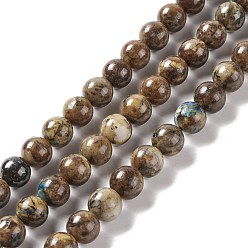 Chrysocolle Chapelets de perles chrysocolla naturelles , ronde, 8mm, Trou: 1mm, Environ 47 pcs/chapelet, 15.16'' (38.5 cm)