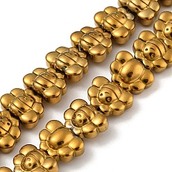 Golden Plated Electroplated Synthetic Non-magnetic Hematite Beads Strands, Butterfly, Golden Plated, 9.2~9.3x12.2~12.4x6~6.1mm, Hole: 0.9mm, about 43pcs/strand, 15.35''(39cm)