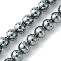 Térahertz Pierre Brins de perles en pierre térahertz naturelle, ronde, 6mm, Trou: 1mm, Environ 64 pcs/chapelet, 15.35'' (39 cm)