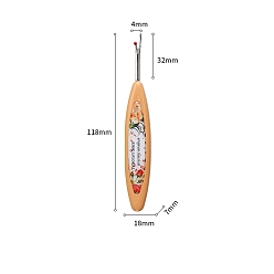 Оранжевый Пластиковый вспарыватель швов с цветочным узором, удобные вспарыватели стежков для шитья, инструменты для удаления нитей, оранжевые, 118x18x7 мм