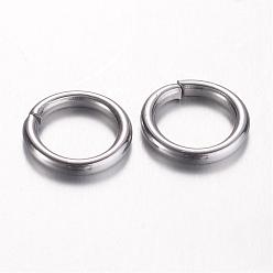 Stainless Steel Color 304 Stainless Steel Jump Rings, Open Jump Rings, Ring, Stainless Steel Color, 8x1.2mm, Inner Diameter: 5.6mm