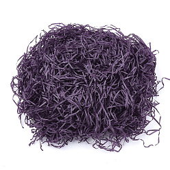 Фиолетовый Декоративные бумажные отходы рафии упаковочный материал, для подарка наполнителя, фиолетовые, 2~4 мм, о 20 г / мешок