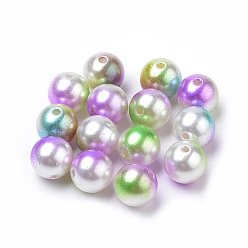 Pelouse Verte Acryliques perles imitation de perles, ronde, pelouse verte, 12mm, trou: 2 mm, environ 500 pcs / 500 g