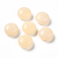 Blanc Navajo Perles acryliques transparentes, deux tons, plat rond, navajo blanc, 15.5x8mm, Trou: 1.5mm, environ: 390 pcs / 500 g