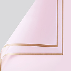 Rose Nacré Film de gelée de phnom penh papier plastique mat papier d'emballage de fleurs, papier bouquet de fleuriste imperméable translucide, bricolage, perle rose, 580x580mm