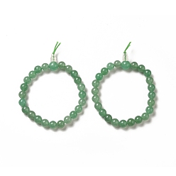 Aventurine Verte Bracelet extensible en perles de gourde d'aventurine verte naturelle pour femme, diamètre intérieur: 2-1/4 pouce (5.7 cm)