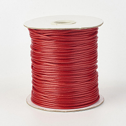 FireBrick Eco-Friendly Korean Waxed Polyester Cord, FireBrick, 0.5mm, about 169.51~174.98 Yards(155~160m)/Roll