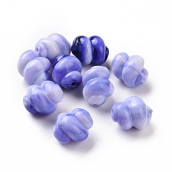Cornflower Blue Two Tone Opaque Acrylic Beads, Conch, Cornflower Blue, 14x11mm, Hole: 1.6mm, 500pcs/500g
