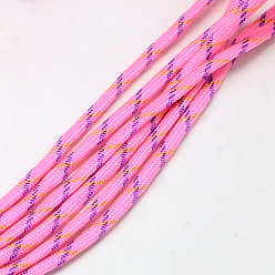 Violet 7 âmes intérieures cordes en polyester et spandex, pour la fabrication de bracelets en corde, violette, 4mm, environ 109.36 yards (100m)/paquet, 420~500g / bundle