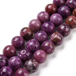 Kunzite Natural Kunzite Beads Strands, Round, Purple, 12mm, Hole: 1.4mm, about 34pcs/strand, 16.14 inch(41cm)