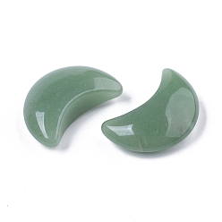 Green Aventurine Moon Shape Natural Green Aventurine Healing Crystal Pocket Palm Stones, for Chakra Balancing, Jewelry Making, Home Decoration, 30x20.5x9.5mm