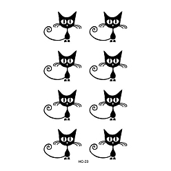 Cat Shape Съемные временные водостойкие татуировки, бумажные наклейки на тему животных, Узор кошки, 10.5x6 см