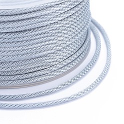 Light Steel Blue Polyester Braided Cords, for Jewelry Making Beading Crafting, Light Steel Blue, 2mm, about 21.87 yards(20m)/roll