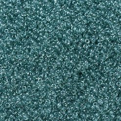 (RR2445) Lustre En Mousse De Mer Transparente Perles rocailles miyuki rondes, perles de rocaille japonais, (rr 2445) lustre en mousse de mer transparent, 11/0, 2x1.3mm, trou: 0.8 mm, sur 1100 pcs / bouteille, 10 g / bouteille