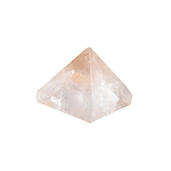 Cristal de Quartz Affichage à cristaux décorations de quartz naturel, décorations pour la maison, pyramide, 20x13mm