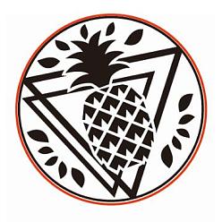 Pineapple Stamping Embossing Soldering Brass with Stamp, for Cake/Wood, Pineapple Pattern, 30mm