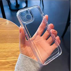 Clear Transparent DIY Blank Silicone Smartphone Case, Fit for iPhone13, For DIY Epoxy Resin Pouring Phone Case, Clear, 13.15x6.42x0.765cm