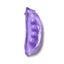 Púrpura Media Cabochons de la resina transparente, arveja, púrpura medio, 35x12x8 mm