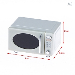 Azure 1:12 Dollhouse Miniature Microwave Steamer Bread Cabinet, Azure, 50x36x35mm