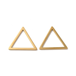 Real 18K Gold Plated Ion Plating(IP) 304 Stainless Steel linking Rings, Triangle, Real 18K Gold Plated, 23.5x27x1.5mm, Inner Diameter: 18.5x21mm