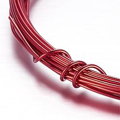 Rouge Fil d'artisanat rond en aluminium, pour la fabrication de bijoux en perles, rouge, Jauge 18, 1mm, 10 m/rouleau (32.8 pieds/rouleau)