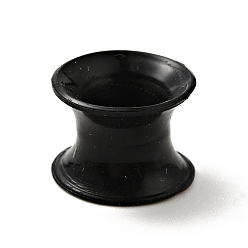 Black Silicone Ear Plugs Gauges, Tunnel Ear Expander for Men Women, Black, 9x12mm, Pin: 8mm