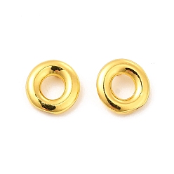 Letter O Brass Hollow Out Initial Letter Stud Earrings for Women, Real 18K Gold Plated, Lead Free & Cadmium Free, Letter.O, 7x6.5x1.5mm, Pin: 0.8mm