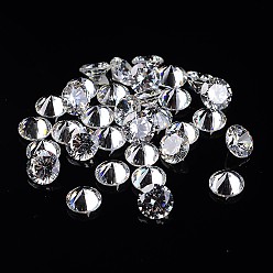 Crystal Diamond Shape Glass Rhinestone Cabochons, Pointed Back, Crystal, 6x4mm, about 100pcs/bag