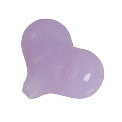 Lilac Acrylic Beads, Imitation Jelly, Heart, Lilac, 16.8x21.7x9mm, Hole: 1.5mm, about 315pcs/bag