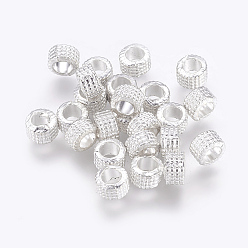 Silver Tibetan Style Spacer Beads, Lead Free & Cadmium Free, Silver Color Plated, about 5mm in diameter, 3mm long, hole: 3mm