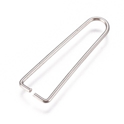 Stainless Steel Color 304 Stainless Steel Ice Pick Pinch Bails, Clips for Beads, Stainless Steel Color, 27x8x1mm, Pin: 1mm